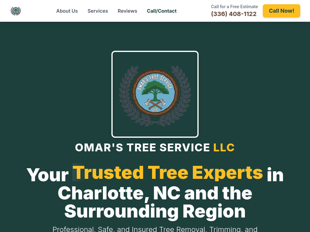 Omar's Tree Service website